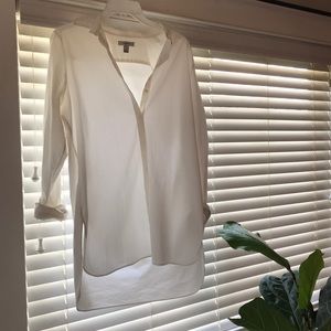 J. Crew long white button down blouse